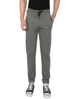 Men's Grey Elasticted Track Pants With Drawstring