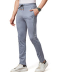 Men's S.Blue Track Pant with Side Print