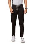 Men's Black Track Pant with Side Zip Pocket