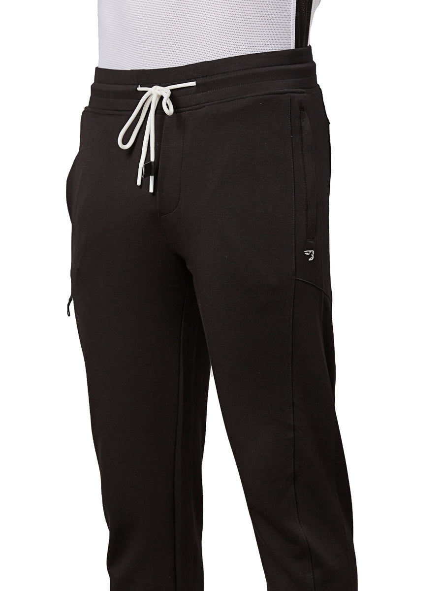 Men's Black Track Pant with Side Zip Pocket