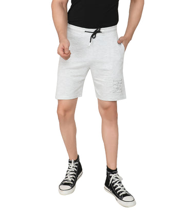 Men's Grey Melange Basic Shorts
