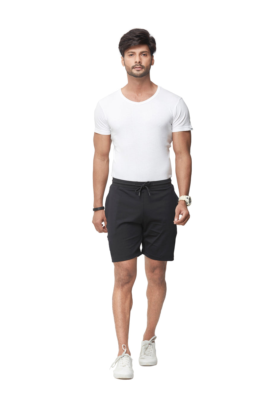 Men's Black Regular Shorts
