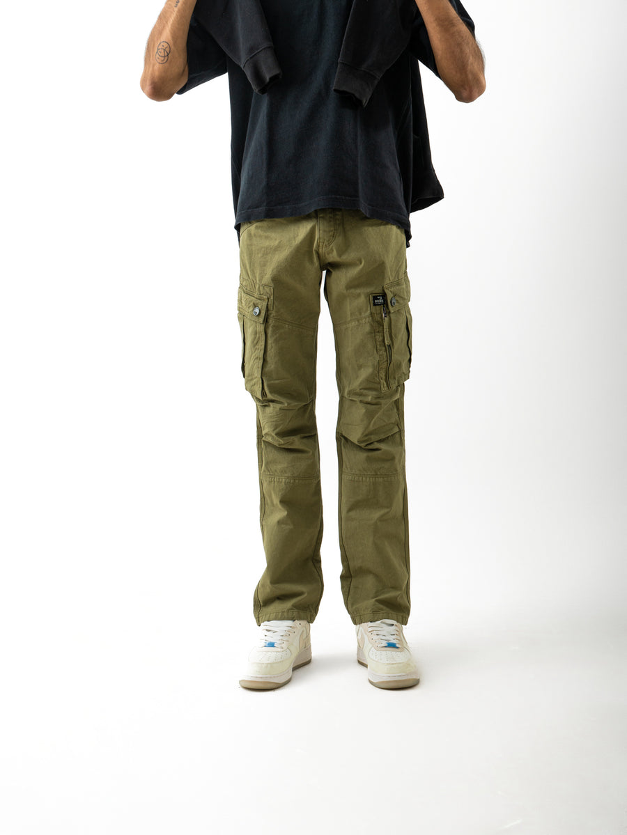 Mens Overdyed Moss Cargo Pant