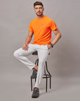 Men's Orange Sports T-Shirt