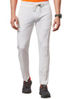 Men's Off White Track Pant with Side Zip Pocket