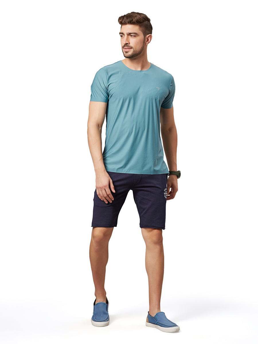Men's Sea Green Stitch Less T-Shirt
