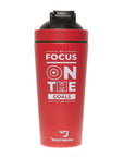Red Goals Stainless Steel Shaker Bottle with Spring Ball