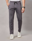 Men's Grey Solid Track Pant