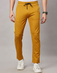 Men's Mustard Track Pant with Side Print