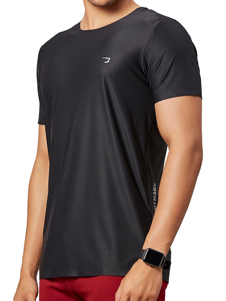 Men's Black Stitch Less T-Shirt