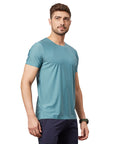 Men's Sea Green Stitch Less T-Shirt