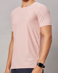 Men's Pink Stitch Less T-Shirt
