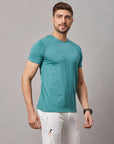 Men's Sea Green Basic Sports T-Shirt