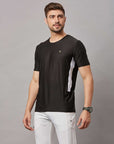 Men's Black Sports T-Shirt Fancy Style